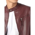 thumbnail image 3 of Ma Croix Mens Classic Motorcycle Winter Biker PU Leather Jacket S-XL, 3 of 6