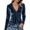 Dark Blue, variant on Women's Solid Velvet Hooded Long Sleeve Top V Neck Drawstring Ruched Front Slim Casual Pullover for Dating Party Daily Wear Wine