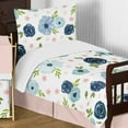 thumbnail image 4 of Sweet Jojo Designs Watercolor Floral Blue Pink White Toddler Bed Comforter 5 Piece Bedding Set, 4 of 5