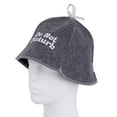 thumbnail image 5 of Rusher Do Not Disturb Sauna Hat 100% Sheep Wool Bath Hat for Men and Women Felt Banya Cap for Bath House Hair and Head Protector Sauna Accessories, One Size, Gray, 5 of 7