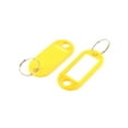 thumbnail image 2 of 10Pcs Metal Ring Yellow Plastic Oval Key Fobs ID Label Name Tag Keyring Keychain, 2 of 2