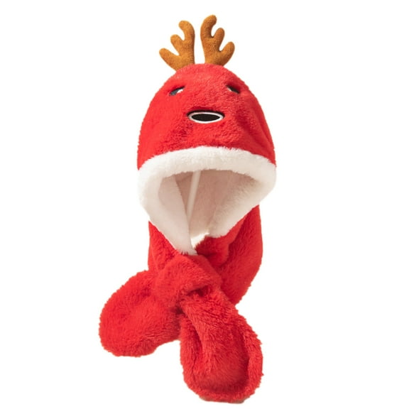 Reindeer Hat Hooded Scarf Deer Hat Baby Winter Hat Scarf Neck for Protection Hat
