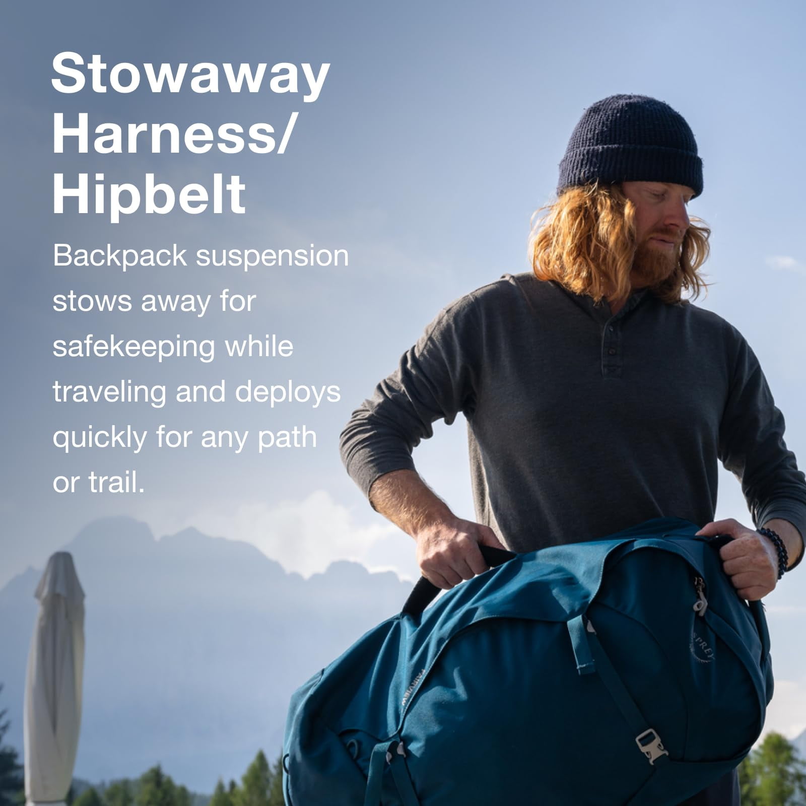 Osprey Farpoint 55L Mens Travel Backpack - Gopher Green