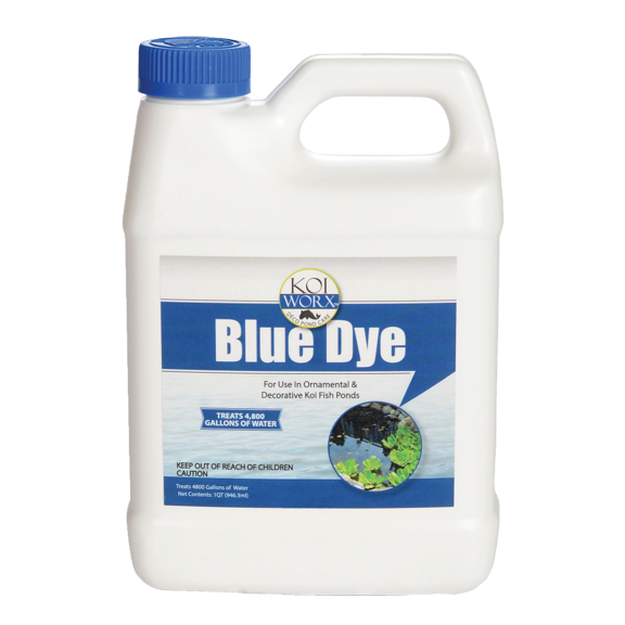 KoiWorx Blue Dye - Ornamental and Decorative Pond Dye, Water Features and Fountains, Safe for Koi - 1 Quart