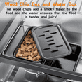 thumbnail image 4 of JXXM 40" Electric Smoker Grill, Black – Vertical BBQ Smoker with 633 Sq In Cooking Space, 4 Removable Racks, Meat Probe & Easy-Load Wood Chip Tray, 4 of 11