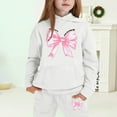 thumbnail image 2 of Afdoent Kids Toddler Girls Clothing Set Winter Hoodie And Joggers Comfy Casual Clothes With Stylish Print 12-13 Years, 2 of 4