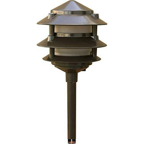 LV102-BZ Pagoda Fixture, 3 Tier 20W 12V Jc, Black Finish