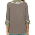 thumbnail image 2 of Mexican Tops for Women Embroidered Shirts Hippie Clothes Tunic Fiesta Plus Size Boho Peasant Blouses Grey XL, 2 of 4