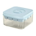thumbnail image 1 of Blue Ice Cube Tray With Lid Transparent Ice Making Mold Storage Box For Home Use Easy Release Ice Compartment For Freezer Size 4.72 X 4.72 X 2.95 Inches Weight 0.44 Lb, 1 of 9