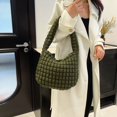 thumbnail image 4 of Bolso Mano Con Plisado para Mujer Citas Chicas Color Sólido Gran Capacidad, 4 of 9