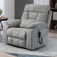 thumbnail image 3 of SYNGAR Power Lift Recliner Chair for the Elderly, Oversized Recliner with Massage and Heat, 2 Hidden Cup Holders, Side Pockets, 26" Width of Seat, Dual Motor, Reclining Chair, Gray, 3 of 7