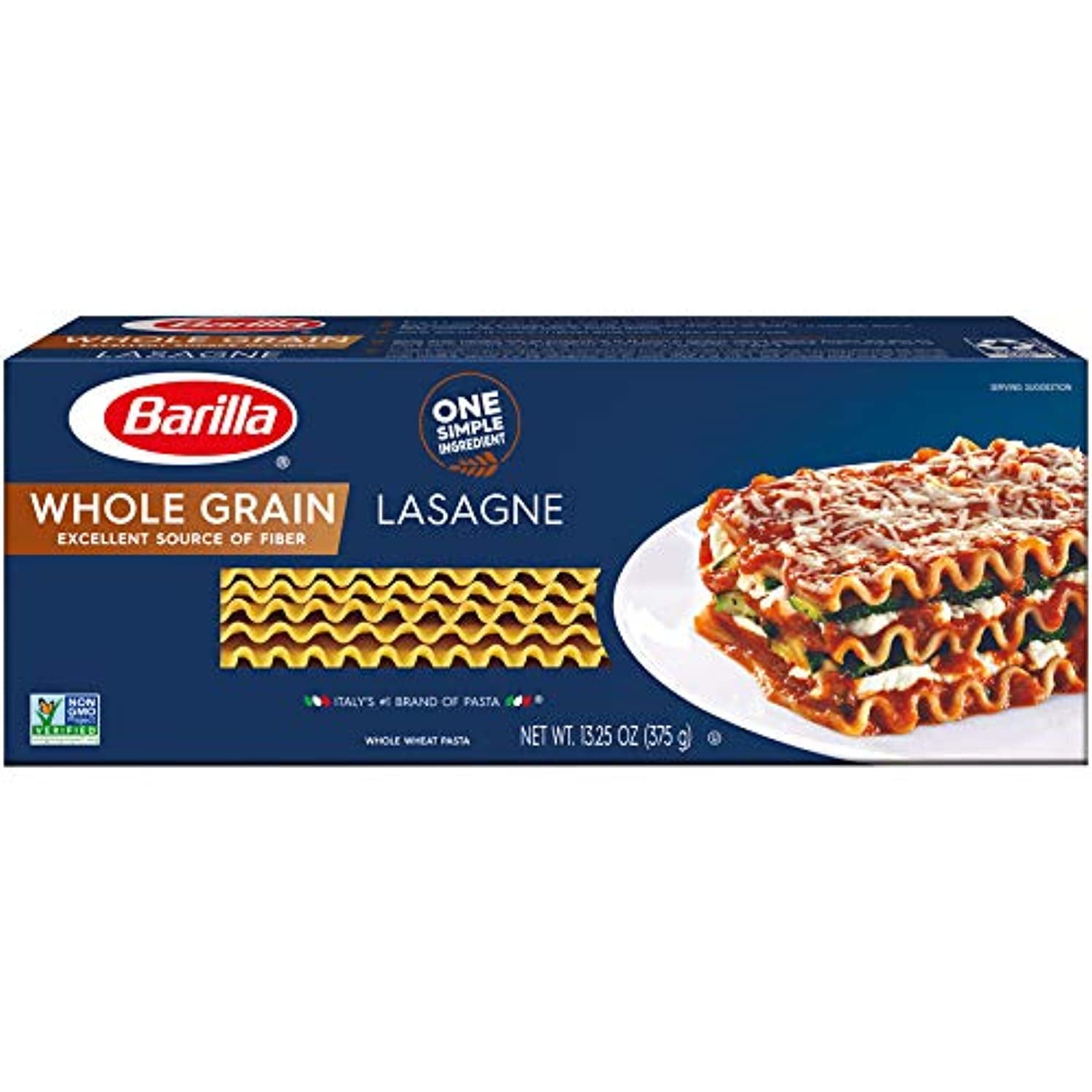 Barilla Whole Grain Pasta, Wavy Lasagne, 13.25 Ounce (Pack Of 12