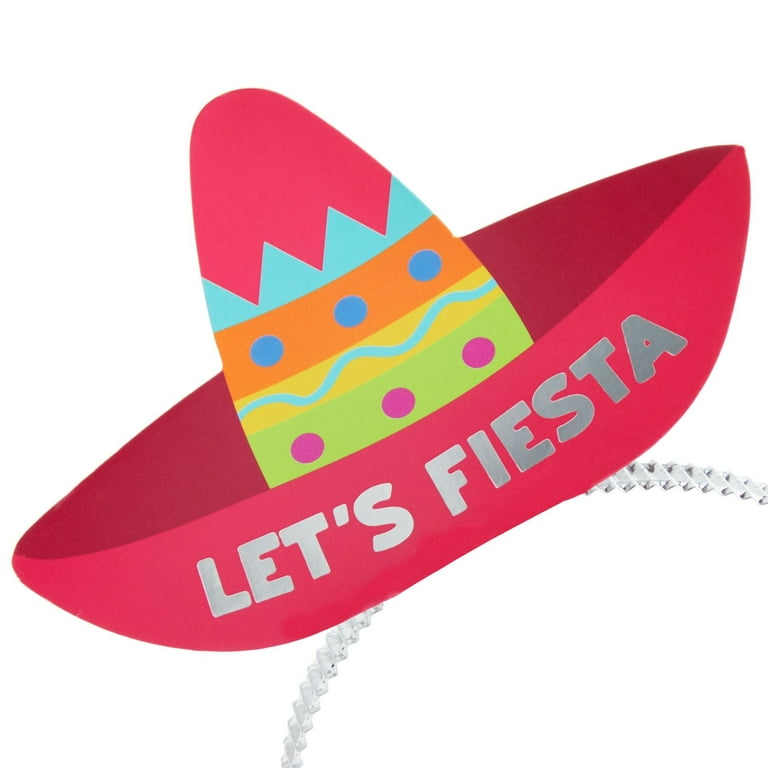 24 Pack Let's Fiesta Sombrero Party Hats for Cinco de Mayo Party