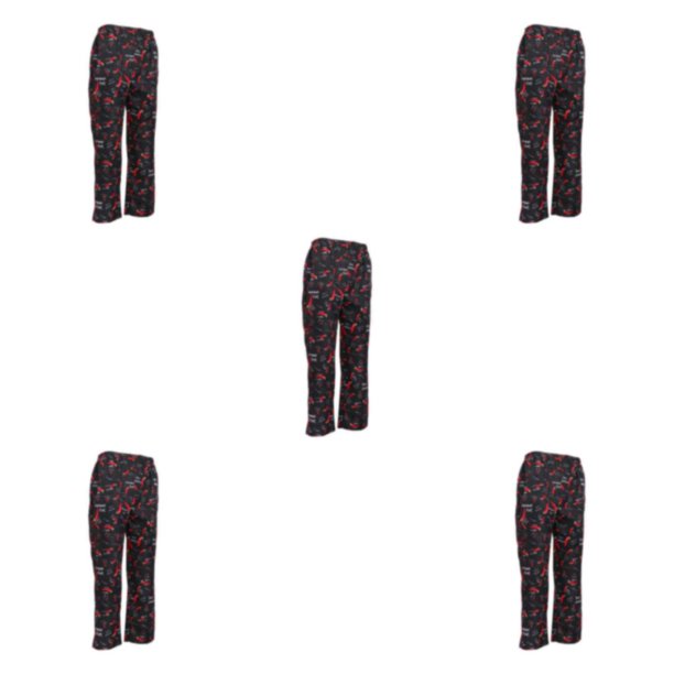 Cateissary Pantalones de chef Uniforme Cargo Pantalones holgados Pantalones de trabajo de cocina 3XL Chiles Type2 NO2
