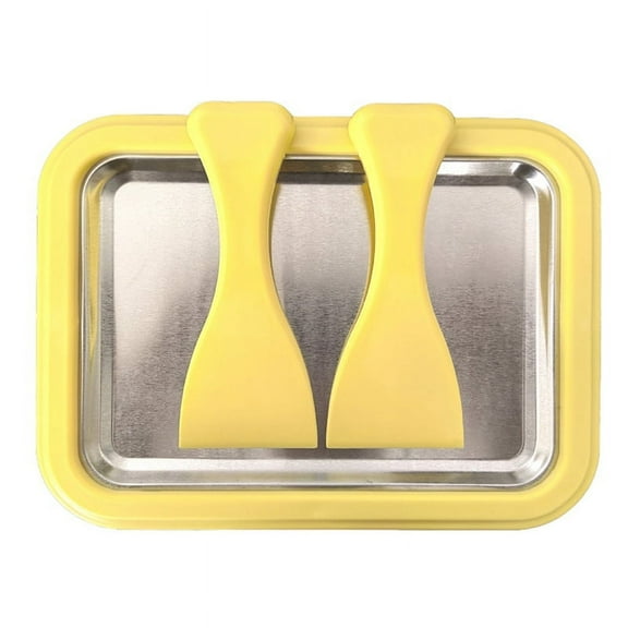 Fried Yogurt Machine Home-Made Mini Fried Ice Machine Instant Cold Plate Ideal for Making Rolled Ice Cream Yellow