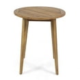 thumbnail image 4 of Jaxson Outdoor Acacia Wood Round Bistro Table with Straight Legs, Teak, 4 of 7