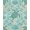 Teal Beige Aqua, Pattern 15, variant on ODIKA 8'x10' Washable Area Rug Nautical Marine Coral Reef Border Round Jellyfish Door Turtle Ocean Playful for King Size Bedroom Under Bed, Master Suite, Non-Shedding, Easy Care