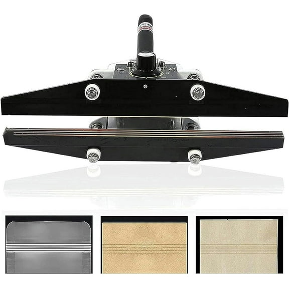 GXCZ Portable Seal Bag Crimper, Mylar Bag Heat Crimp Sealer Machine - 400mm, Anti Slip Handle, Uniform Heating, for Foil/Cellophane Bags - Hand Held Heat Seal Bag Sealer