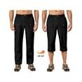 thumbnail image 2 of Little Donkey Andy Men's Stretch Convertible Pants Zip-Off Lightweight Quick-Dry Hiking Fishing Travel Pants (Capris Black S), 2 of 9