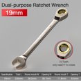 thumbnail image 1 of 1Pc Key Wrench Flexible Golden Ratchet Wrenches Torque Universal Spanners for Car Repair Tools Metric Hand Tool 19MM, 1 of 6