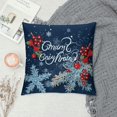 thumbnail image 2 of RUIYC and A Happy New Year Dark Blue Throw Pillow Covers 12x20 Inch Farmhouse Holly Berries Pillowcase Decorations Christmas Snowflake Holiday for Home Couch, 2 of 5