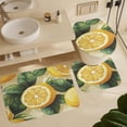 thumbnail image 6 of Shower Curtain Sets with Rugs, Lemon and Leaf Pattern Printed on Shower Curtain for Men, Suitable for Small Bathroom Gym Guest Bath, 72 x 72 inches, 6 of 8