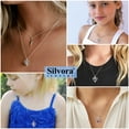 thumbnail image 4 of Collar de plata de ley S925 Silvora para mujer Collares con piedra natal del infinito Corazón Cumpleaños Navidad Aniversario San Valentín Joyas Regalos, 4 of 8