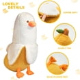 thumbnail image 3 of Almohada de peluche con forma de melocotón, gato, plátano y pato, 90 cm, color blanco, 3 of 7