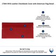 thumbnail image 4 of CTM RFID Leather Checkbook Cover with American Flag Detail, 4 of 4