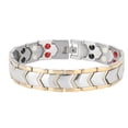 thumbnail image 2 of Pulsera de magnetoterapia ANGGREK para hombres y mujeres, de acero Inoxidable 4 En 1, color Oro, 2 of 7