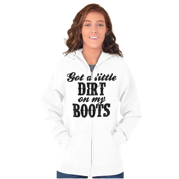 Got Little Dirt Boots Cute Southern Zip Hoodie Sweatshirt Women Brisco Brands S