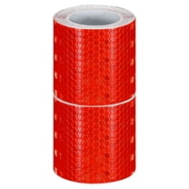Uxcell 2 Rolls Reflective Tape 2"x10ft Adhesive Night Safety Warning Tapes Outdoor Bicycle Adhesive Reflector Stickers for Vehicles Trailers Trucks Bike Cars Signs, Red