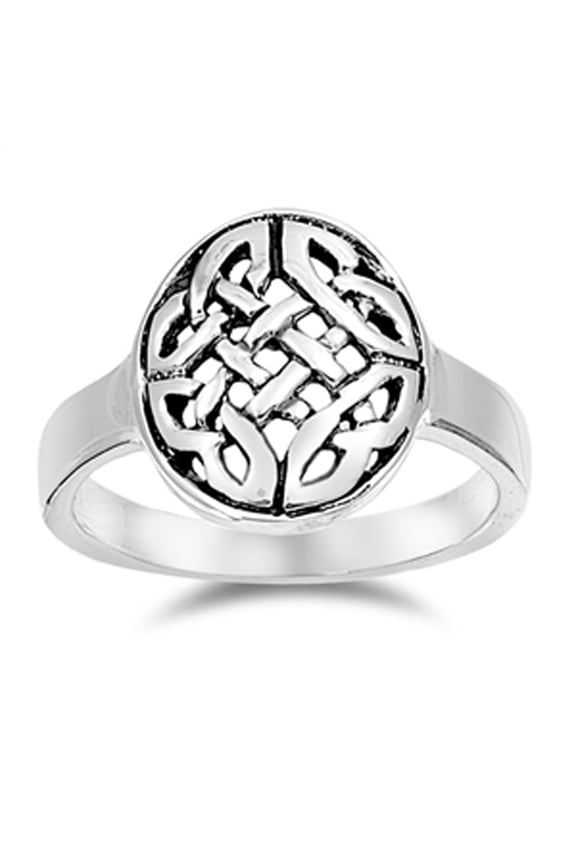 Antiqued Celtic Trinity Endless Knot Ring .925 Sterling Silver Band Jewelry Female Male Size 5