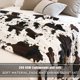 thumbnail image 2 of 1pc Soft and Warm Cow Print Blanket - Plush Fleece Flannel Throw for All-Season Comfort - Perfect for Daughters, Adults, Students, and Teens, 2 of 5