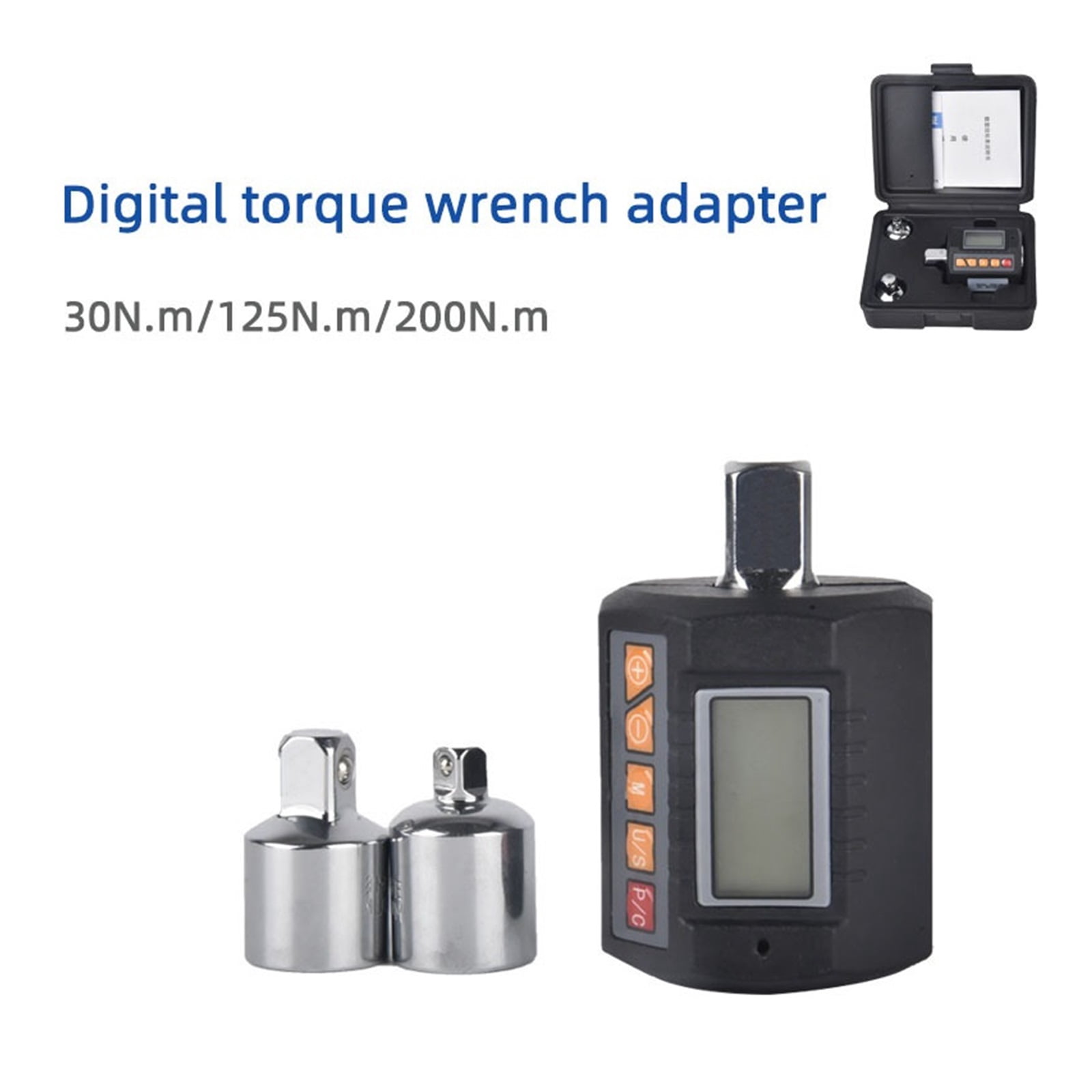 Adjustable 1/2" Digital Torque Wrench Adapter Electric Torque Meter For Bicycle Car Repair ,Versatile Torque Units