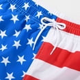 thumbnail image 4 of MADHERO Boy's 2 in 1 Swim Trunks with Liner Funny Printed Swim Shorts for Kids American Flag 6, 4 of 6