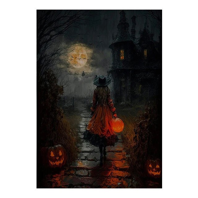 Pintura en lienzo de estilo gótico victoriano para decoración de la habitación, póster Retro, Cuervo, bruja, murciélago, Calavera, Academia oscura, regalos de Halloween