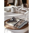 thumbnail image 6 of Brown Boho Cloth Napkins Set of 8 Reusable Dinner Napkins, Vintage Rustic Southwest Aztec Geometric Cocktail Napkin Washable Table Napkins for Wedding/Holiday Party/Baby Shower 20"x20", 6 of 7