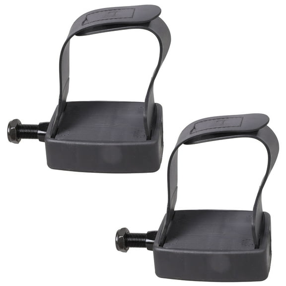 9/16inch 1/2inch Universals Bike Pedals Stationary Recumbent Bike Pedals Replacement Exercise Bike Pedals with Strap