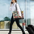 thumbnail image 5 of FORMRS Canvas Laptop Tote Bag for Women with 15.6" Computer Compartments Shoulder Handbag, Colorful Flowers, 5 of 7