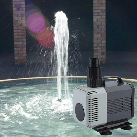 Dark Grey 1600Gph Aquarium Water Pump Adjustable Submersible Pump Fish Tank Fountain