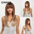 thumbnail image 6 of European and American Style Full Head Wig with Bangs Long Straight Hair High Layer Matte Natural Age-Reducing Face-Slimming Full Wig, 6 of 10