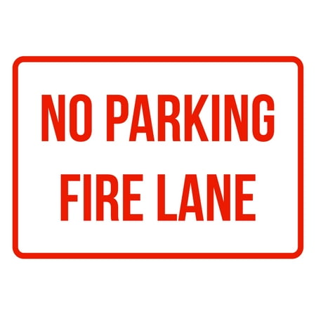 - No Parking Fire Lane Business Safety Traffic Signs Red - 7.5x10.5