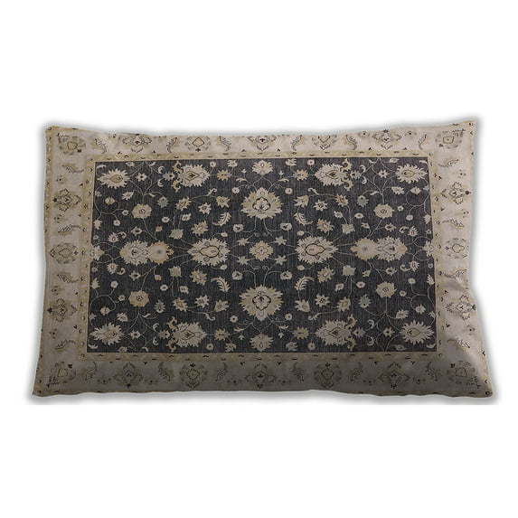 Ahgly Company Indoor Rectangular Mid-Century Modern Lumbar Throw Pillow, 13 inch by 19 inch