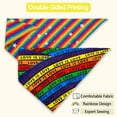 thumbnail image 3 of Pride Rainbow Dog Bandanas Reversible Large 2 Pack, LGBT Adjustable Triangle Holiday Scarves for Small Medium Large Extra Large Puppy Dogs Pets, 3 of 6