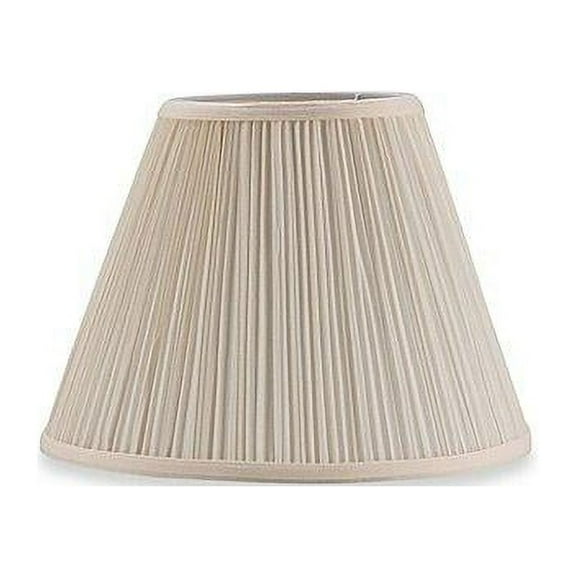 Eggshell Mushroom Pleat 10 Inch Clip on Lampshade Replacement (6x10x7.5)