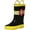 Black Fire Chief, variant on NORTY Boys Girls Toddler Little Big Kids Lug Sole Mid-Calf Waterproof Rubber Rain Boot