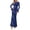 Navy Blue, variant on PRETTYGARDEN Women's Formal Floral Maxi Bodycon Dresses Ruffle Long Sleeve, Fall Winter Outfits for Wedding Guest, Homecoming & Cocktail, Slimming Mesh Dress with Lining