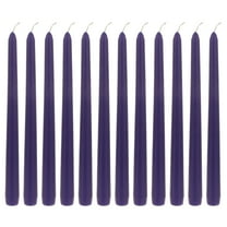 Mega Candles 12 pcs Unscented Dark Purple Taper Candle, Hand Poured Wax Candles 10 Inch x 7/8 Inch, Home Décor, Wedding Receptions, Baby Showers, Birthdays, Celebrations, Party Favors & More
