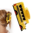 thumbnail image 2 of Cute Back to School Hair Claw Clip School Bus and Ruler Shaped Hairpins Playful All Purpose Hair Accessories for Girls Students Daily Use,10x5cm(B), 2 of 9